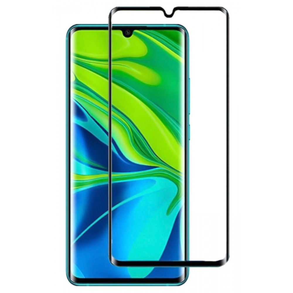 POWERTECH Tempered Glass 3D, Full Glue, Xiaomi Mi Note 10/10 Pro, μαύρο