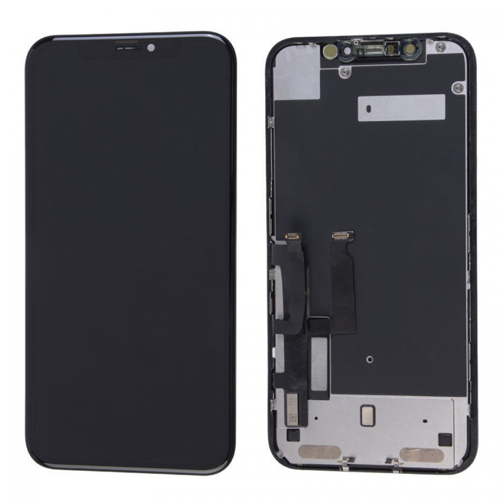 TW INCELL LCD ILCD-018 για iPhone 11, camera-sensor ring, earmesh, μαύρη