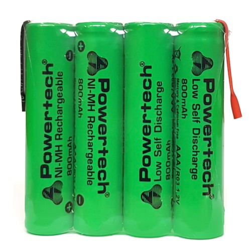 POWERTECH επαναφορτιζόμενη μπαταρία PT-791 800mAh, AAΑ HR03, 4τμχ