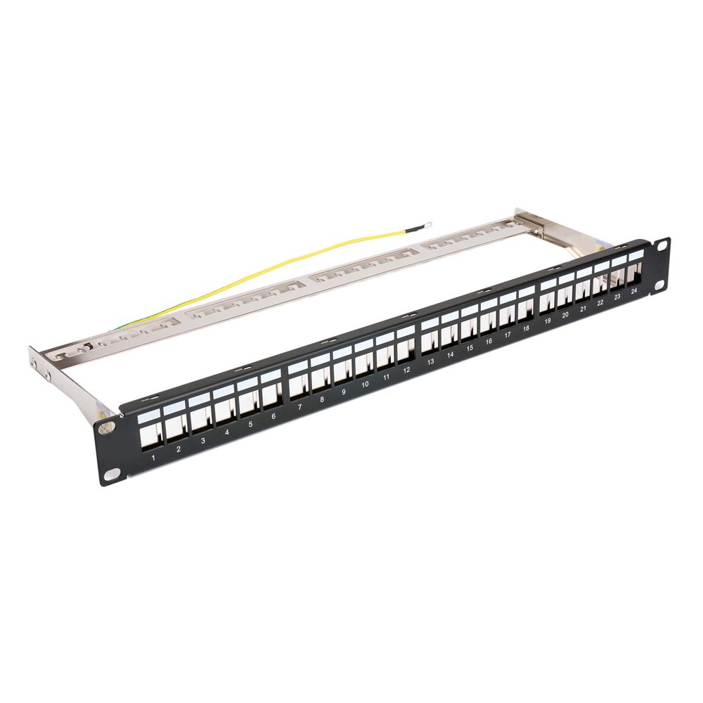 POWERTECH keystone patch panel NETW-0013, 19/1U, 24-port, 1U