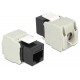 DELOCK Keystone module RJ45 86340, Cat 6 UTP, μαύρο