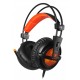 SADES Gaming Headset A6, multiplatform, USB, LED, μαύρα