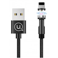 USAMS καλώδιο USB σε lightning US-SJ472, μαγνητικό, 10.5W, 1m, μαύρο