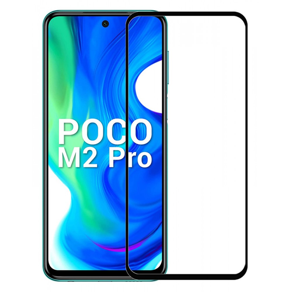 POWERTECH Tempered Glass 5D, full glue, Xiaomi Poco M2 Pro 2020, μαύρο