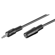 GOOBAY προέκταση καλωδίου ήχου 3.5mm 50090, 3 pin stereo, 5m, μαύρο