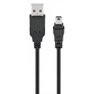 GOOBAY καλώδιο USB 2.0 σε USB mini 50769, copper, 5m, μαύρο