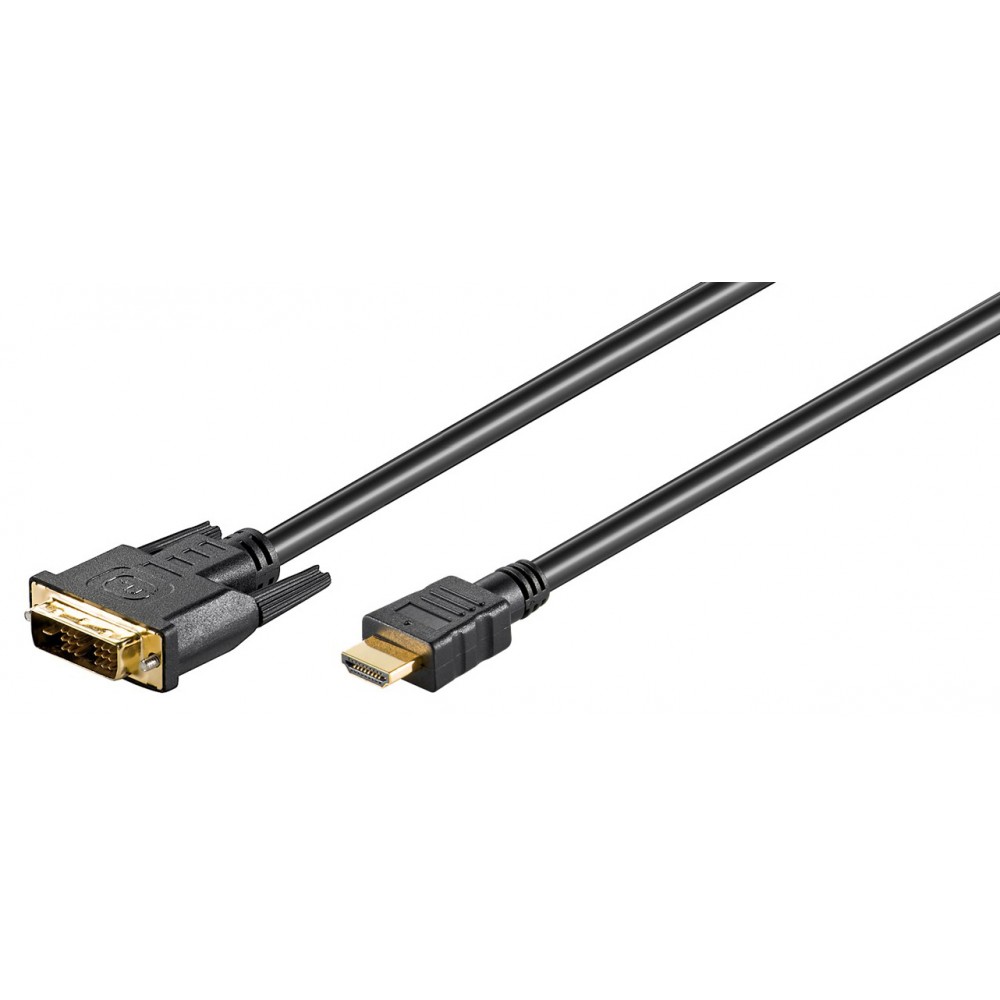 GOOBAY καλώδιο DVI-D σε HDMI 51586, 10m, μαύρο