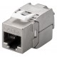 GOOBAY Keystone module RJ45 CAT 6A 90864, STP, 500 MHz, slim-line, ασημί