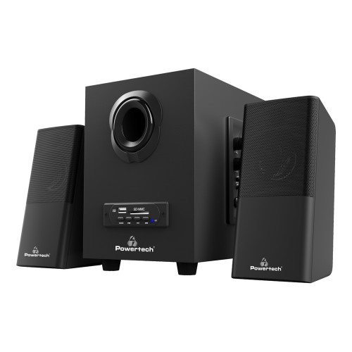 POWERTECH ηχεία Premium sound PT-846, 16W, USB/SD/FM/BT, remote, μαύρα