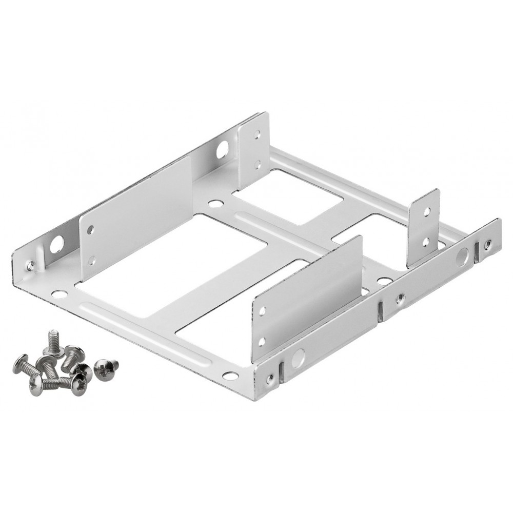 GOOBAY διπλό tray μετατροπής από 3.5 σε 2.5 95875, ασημί