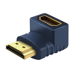 CABLETIME αντάπτορας HDMI HA11, γωνιακός, 4K/60Hz, μπλε