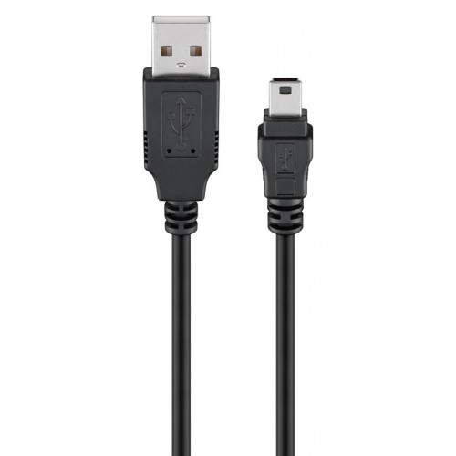 GOOBAY καλώδιο USB σε USB Mini 50768, copper, 480Mbps, 5V, 3m, μαύρο