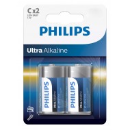 PHILIPS Ultra αλκαλικές μπαταρίες LR14E2B/10, LR14 1.5V, 2τμχ