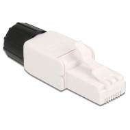 DELOCK βύσμα RJ45 CAT 6A UTP 86978, tool-free, λευκό