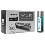 PHILIPS Industrial αλκαλικές μπαταρίες LR6I10C/10, AA LR6 1.5V, 10τμχ