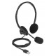 DELOCK headphones με μικρόφωνο 27178, stereo, USB, volume control, μαύρα