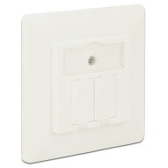 DELOCK Wall Outlet για Keystone 86219, 2 Port