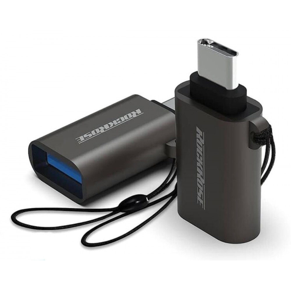 ROCKROSE αντάπτορας USB Type-C σε USB 3.0 Nexus U, 5Gbps, γκρι