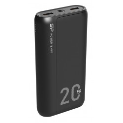 SILICON POWER power bank QS15, 20000mAh, 2x USB & USB Type-C, 3A, μαύρο