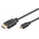 GOOBAY καλώδιο micro HDMI σε HDMI 53786 με Ethernet, 4K/60Hz, 3m, μαύρο