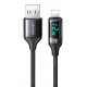 USAMS καλώδιο Lightning σε USB US-SJ543, 12W, 1.2m, μαύρο