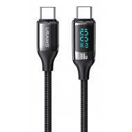 USAMS καλώδιο USB Type-C US-SJ546, 100W/5A, 1.2m, μαύρο