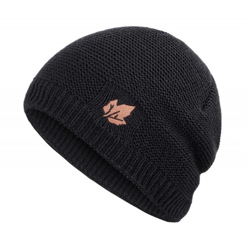 Πλεκτός σκούφος beanie SHO-0004, unisex, μαύρος