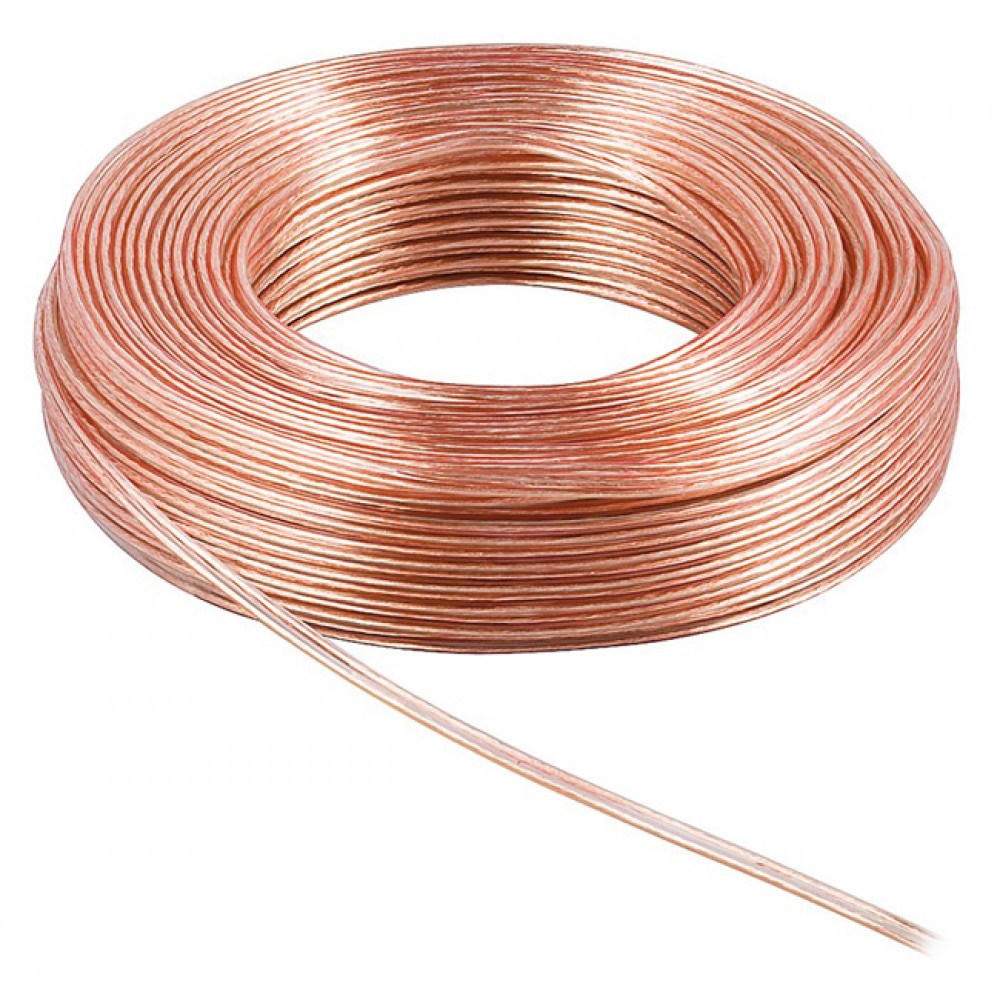 POWERTECH καλώδιο ήχου 2x 0.75mm² CAB-SP018, Copper, 10m, διάφανο