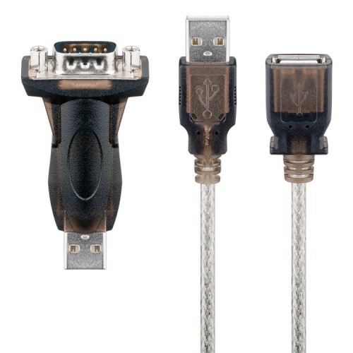 GOOBAY αντάπτορας/καλώδιο USB σε RS-232 93128, 1 Mbit/s, 1.5m, διάφανο