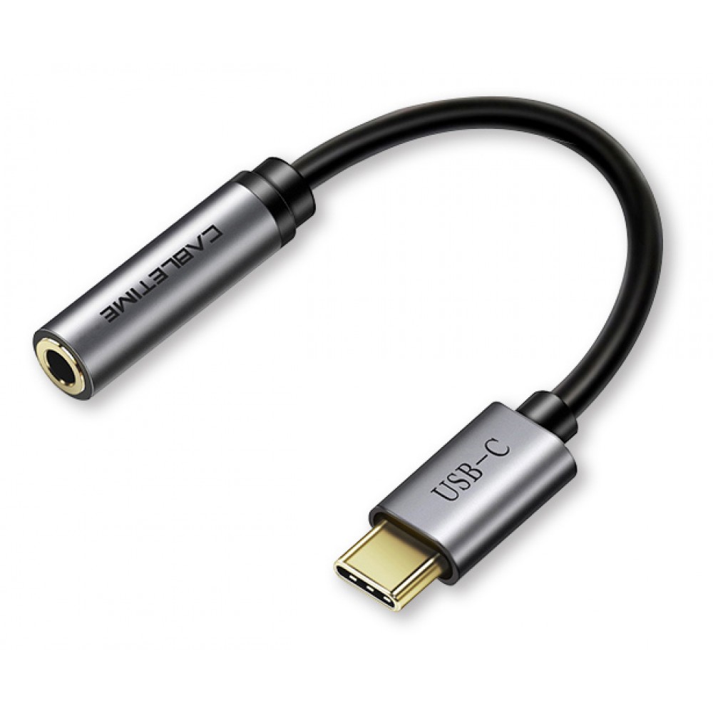 CABLETIME αντάπτορας USB-C σε 3.5mm CT-CMAUDIO, γκρι