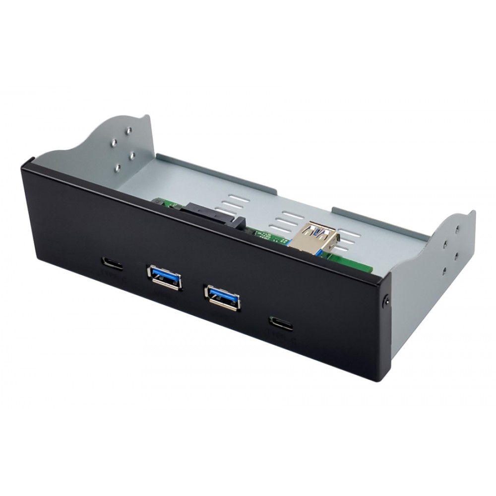 POWERTECH front panel 5.25 σε 2x USB 3.1 & 2x USB-C, VL820