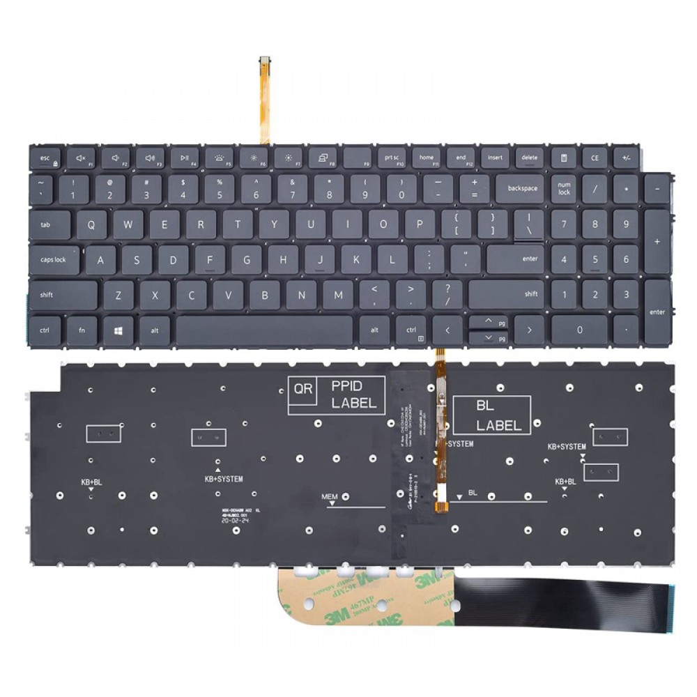 Πληκτρολόγιο για Dell Inspiron 3511/5510/7510 KEY-103 με backlit, μαύρο