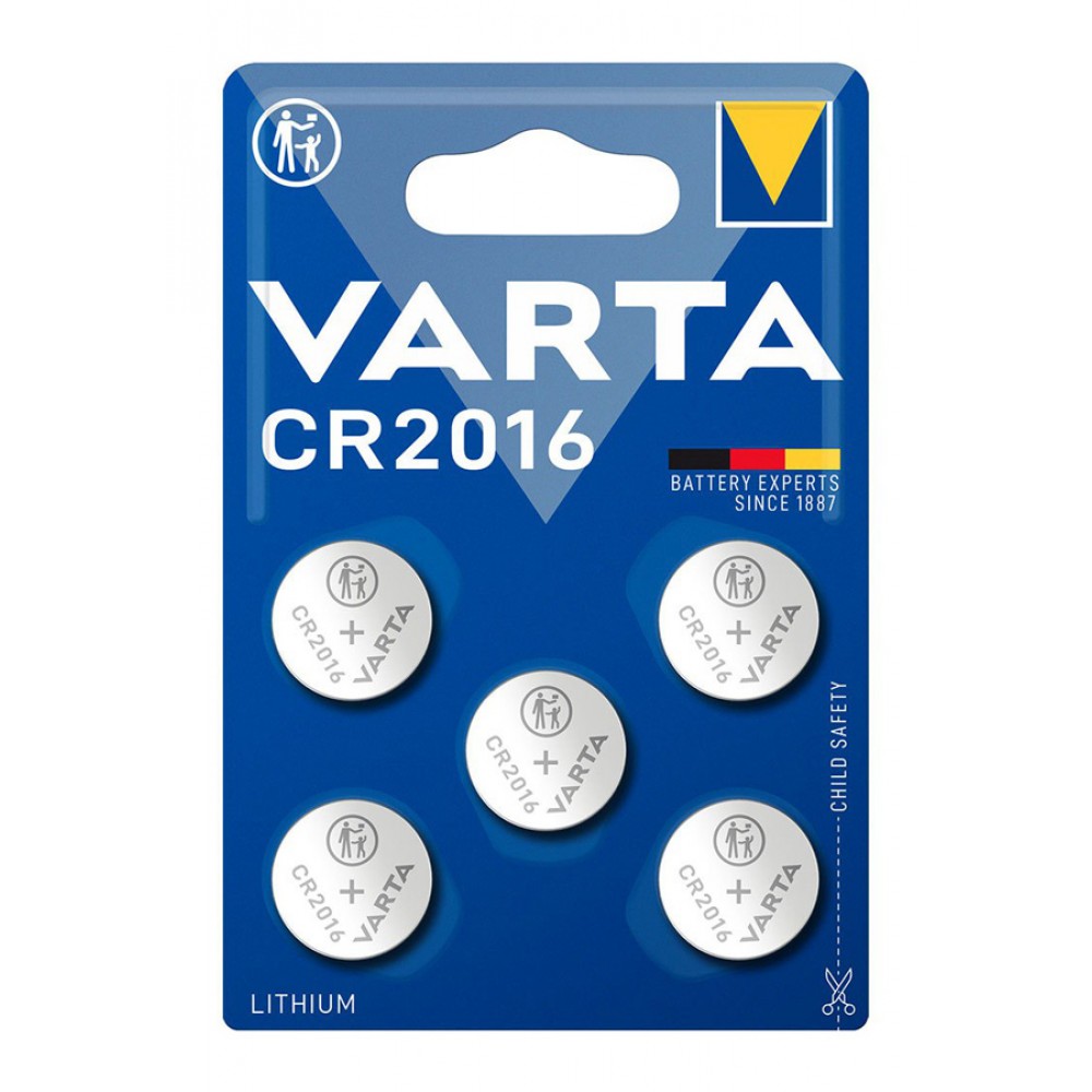 VARTA μπαταρία λιθίου CR2016, 3V, 5τμχ