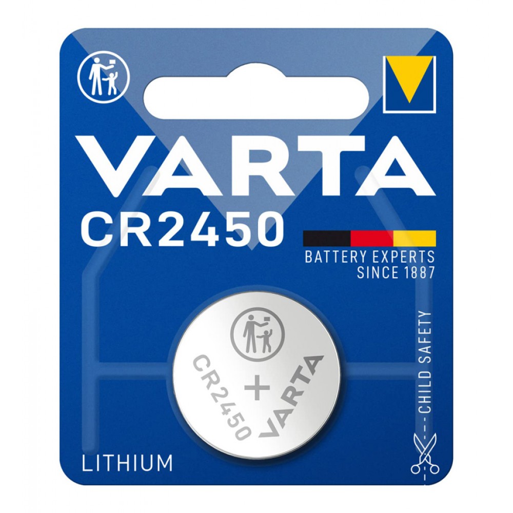 VARTA μπαταρία λιθίου CR2450, 3V, 1τμχ