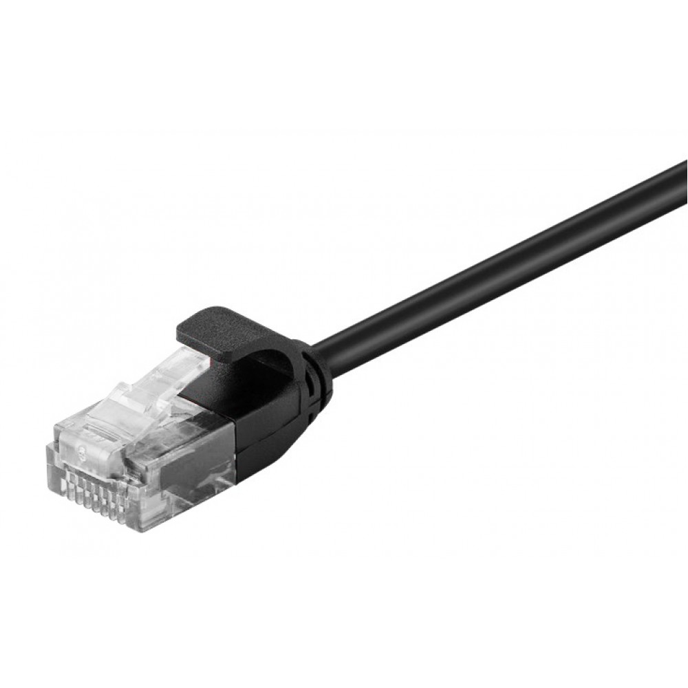 POWERTECH καλώδιο δικτύου CAB-N303, Cat 6 U/UTP, slim, copper, 1m, μαύρο