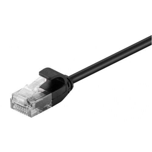 POWERTECH καλώδιο δικτύου CAB-N303, Cat 6 U/UTP, slim, copper, 1m, μαύρο