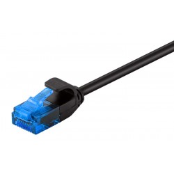 POWERTECH καλώδιο δικτύου CAB-N308, Cat 6 U/UTP, slim, copper, 1m, μαύρο