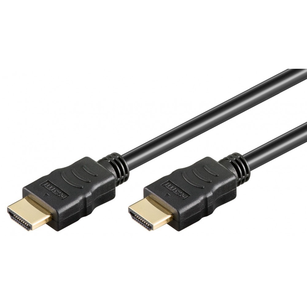 GOOBAY καλώδιο HDMI 2.0 61150 με Ethernet, 4K/60Hz, 18 Gbps, 1m, μαύρο