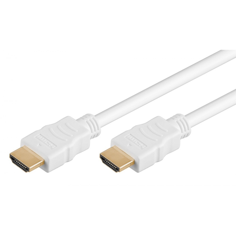 GOOBAY καλώδιο HDMI 2.0 61017 με Ethernet, 4K/60Hz, 18 Gbps, 0.5m, λευκό