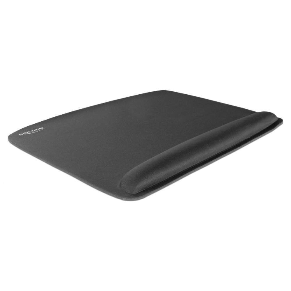 DELOCK mousepad για laptop με στήριγμα καρπού 12601, 320x420mm, μαύρο