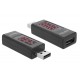 DELOCK αντάπτορας USB 65569 με οθόνη ένδειξης V/A, έως 5V/4A, μαύρος