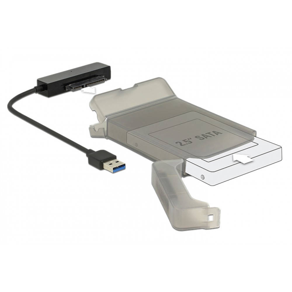 DELOCK αντάπτορας USB σε SATA 62742 με θήκη για 2.5 HDD/SSD, 6Gbps