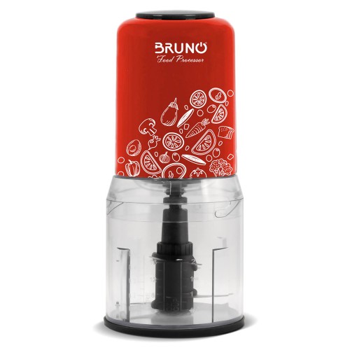 BRUNO πολυκόπτης BRN-0089, 2 ταχύτητες, 400W, 500ml, 4 λεπίδες, κόκκινος