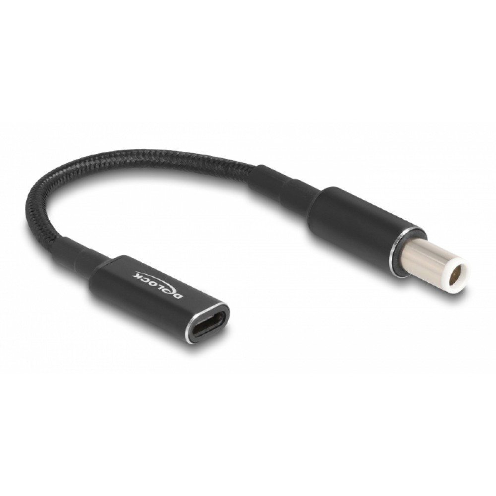 DELOCK καλώδιο τροφοδοσίας 60037, USB-C σε Dell 7.4x5.0mm, 15cm, μαύρο