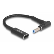 DELOCK καλώδιο τροφοδοσίας 60031, USB-C σε HP 4.5x3.0mm, 15cm, μαύρο