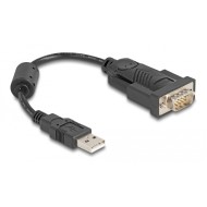 DELOCK αντάπορας USB σε RS-232 61549, 921.6Kbps, 0.25m, μαύρος