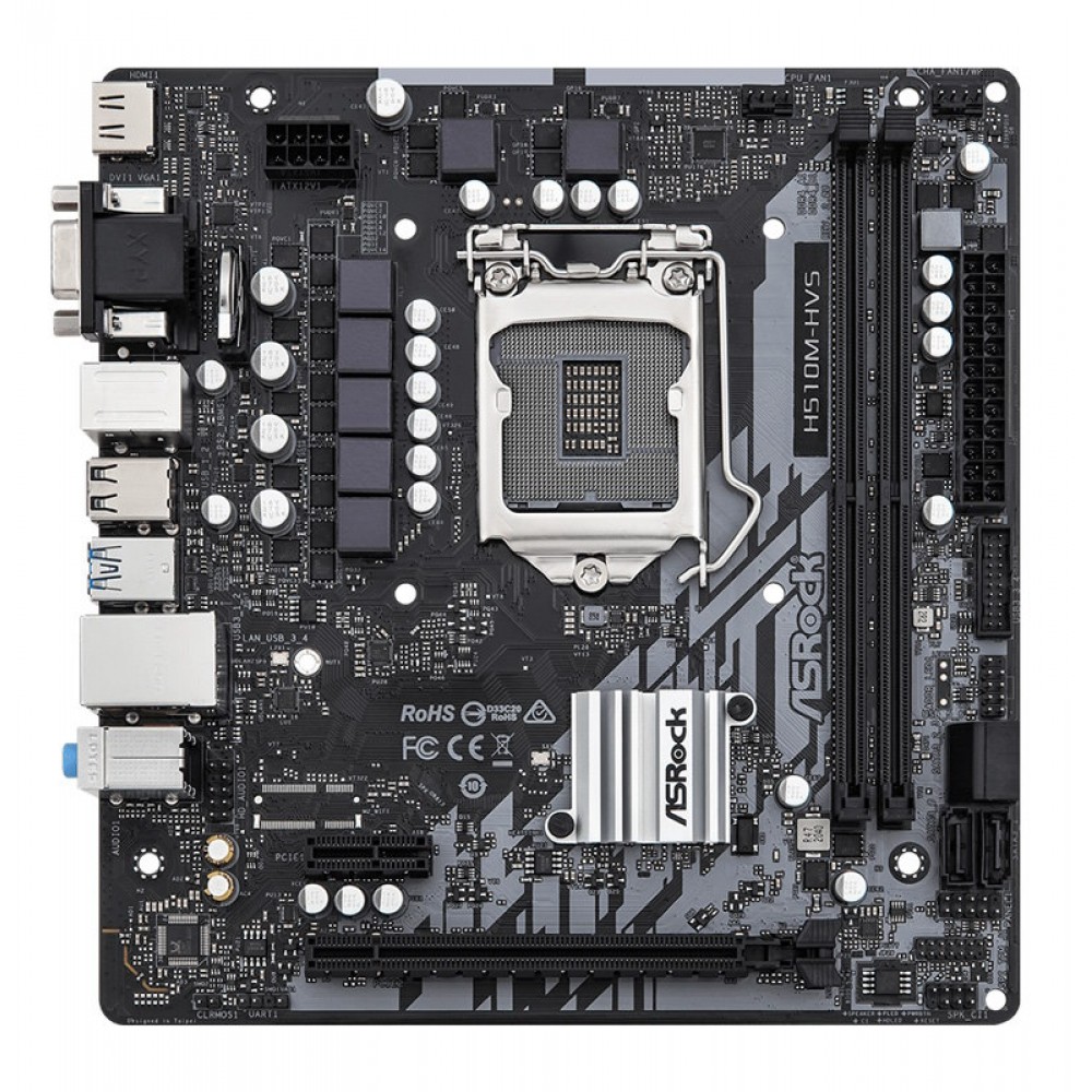 ASROCK μητρική H510M-HVS R.2, 2x DDR4, s1200, USB 3.2, mATX