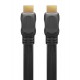 GOOBAY καλώδιο HDMI 2.0 61278 Ethernet, flat 4K/60Hz 18Gbps, 1.5m, μαύρο