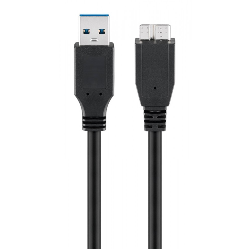 GOOBAY καλώδιο USB 3.0 σε micro Τype B 95734, 5 Gbit/s, 0.5m, μαύρο