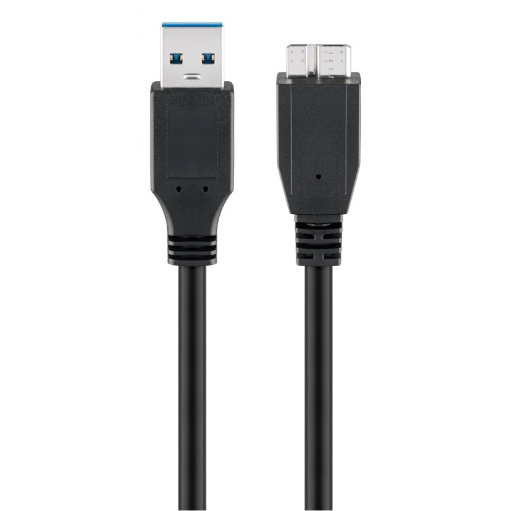 GOOBAY καλώδιο USB 3.0 σε micro Τype B 95027, 5 Gbps, 3m, μαύρο